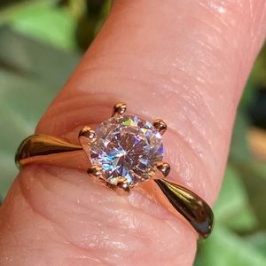 Classic Solitage Engagement style CZ ring